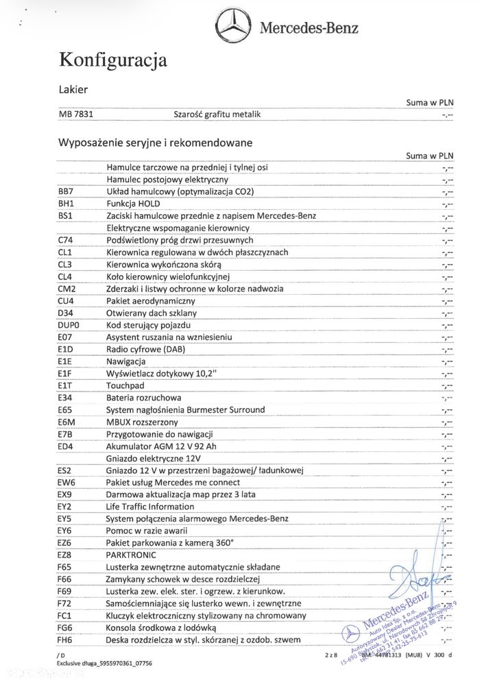 Mercedes-Benz Klasa V 300 d 9G-Tronic Exclusive (d³ugi) - 37
