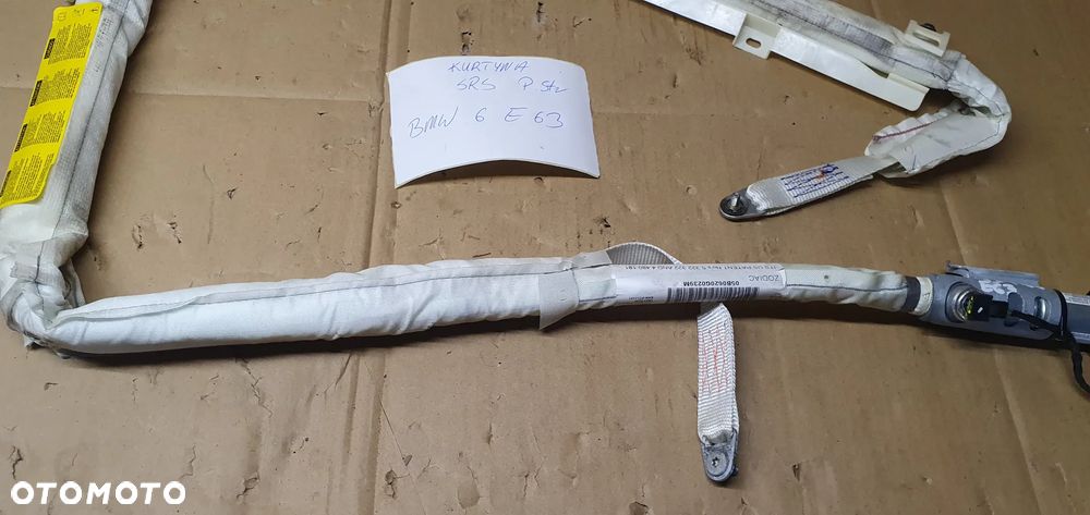Kurtyna airbag boczna prawa BMW 6 E63 5322322 4480181 - 3
