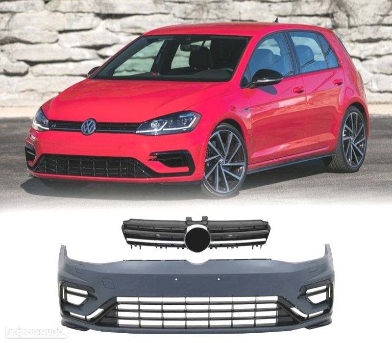 PARA-CHOQUES FRONTAL VOLKSWAGEN VW GOLF 7.5 17-19 LOOK R20 SRA - 1