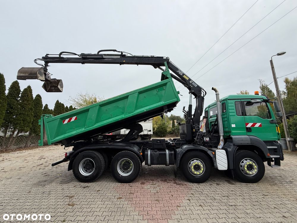 MAN TGA 35.400* 8x4* Dwustronny Wywrot+Bordmatic* Hiab 166 B-2 Duo* Rotator+ Łyżka* Zadbany* Z Francji - 5