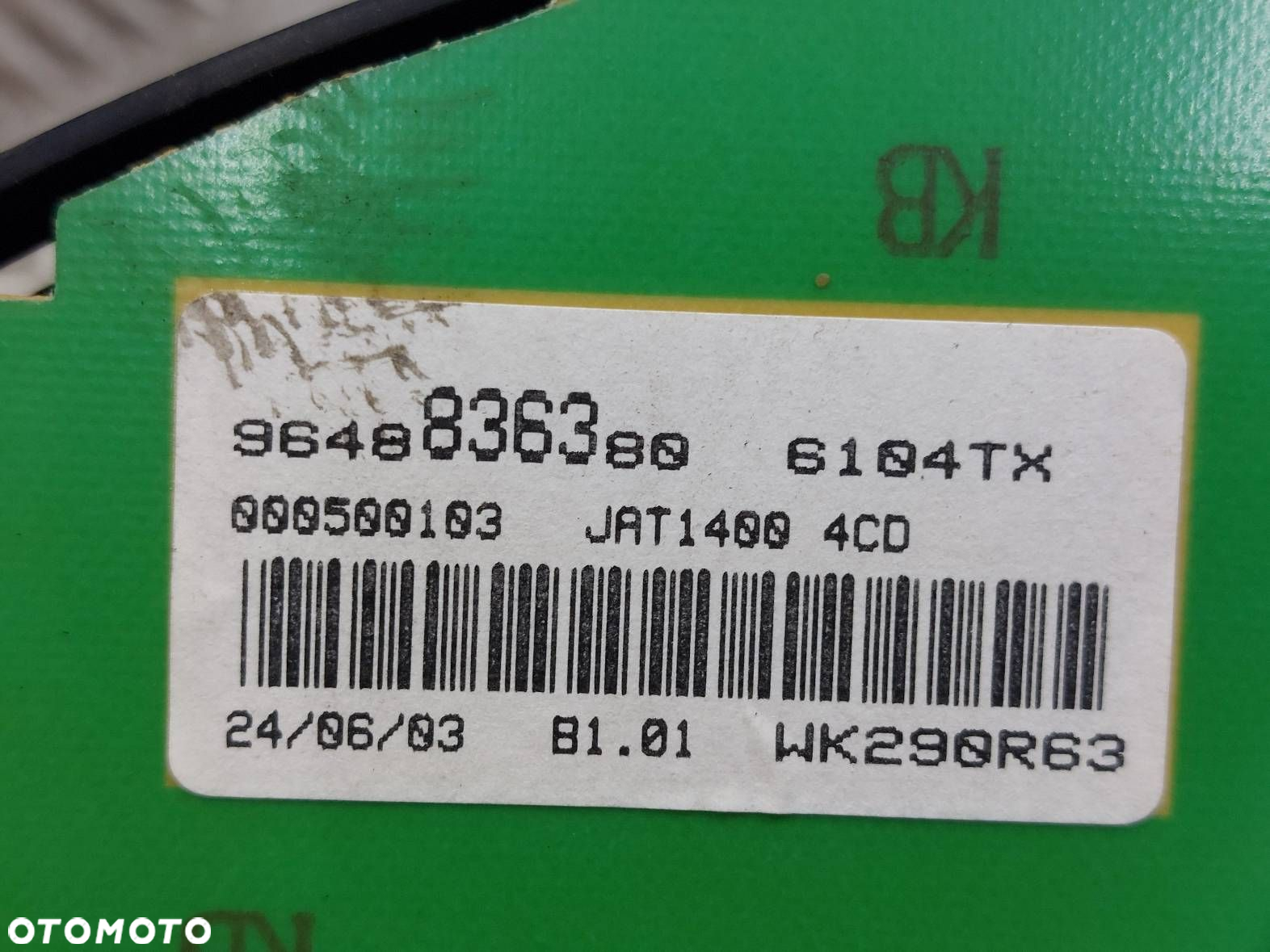 LICZNIK ZEGARY PEUGEOT 206 I 1.4 HDI 9648836380 - 3