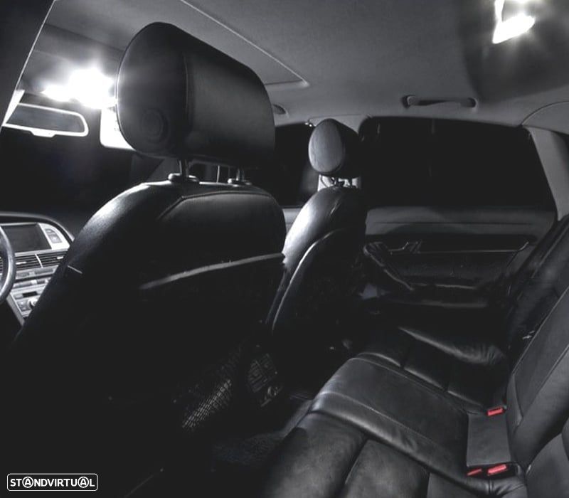 KIT COMPLETO 18 LAMPADAS LED INTERIOR PARA AUDI A6 S6 RS6 C6 AVANT 05-11 - 2
