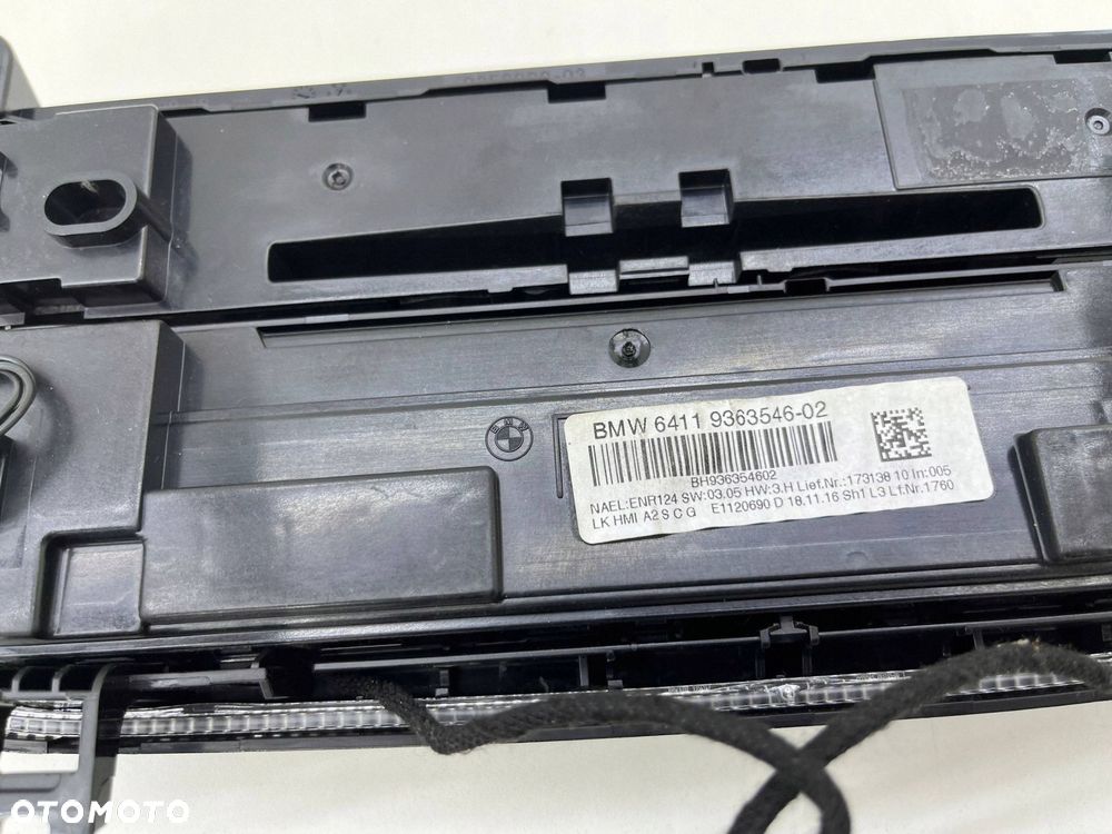 BMW 3 GT F34 PANEL REGULACJA NAWIEWU KLIMATYZACJI 9363546 - 9