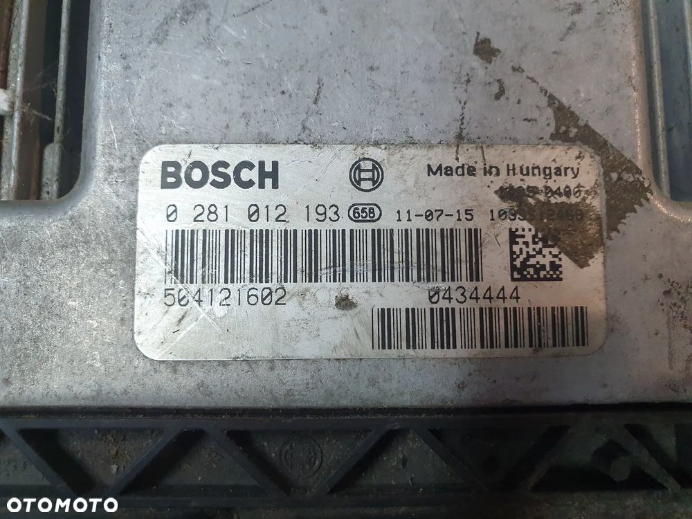 IVECO DAILY IV 06-14 2.3 STEROWNIK SILNIKA 0281012193 504121602 - 2