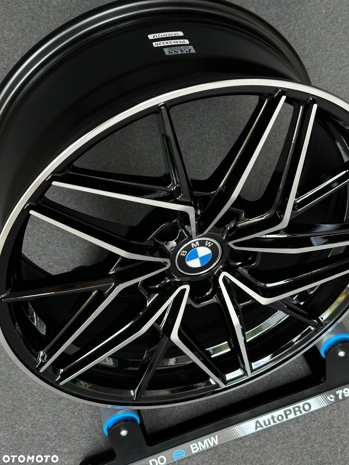 NOWE FELGI do BMW 5x120 Seventy9 czarny połysk polerowane fronty - 4