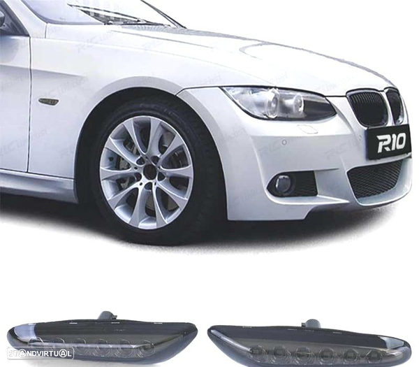 PISCAS LATERAIS PARA BMW E46 E90 E91 E92 E93 LED PRETA FUMADO