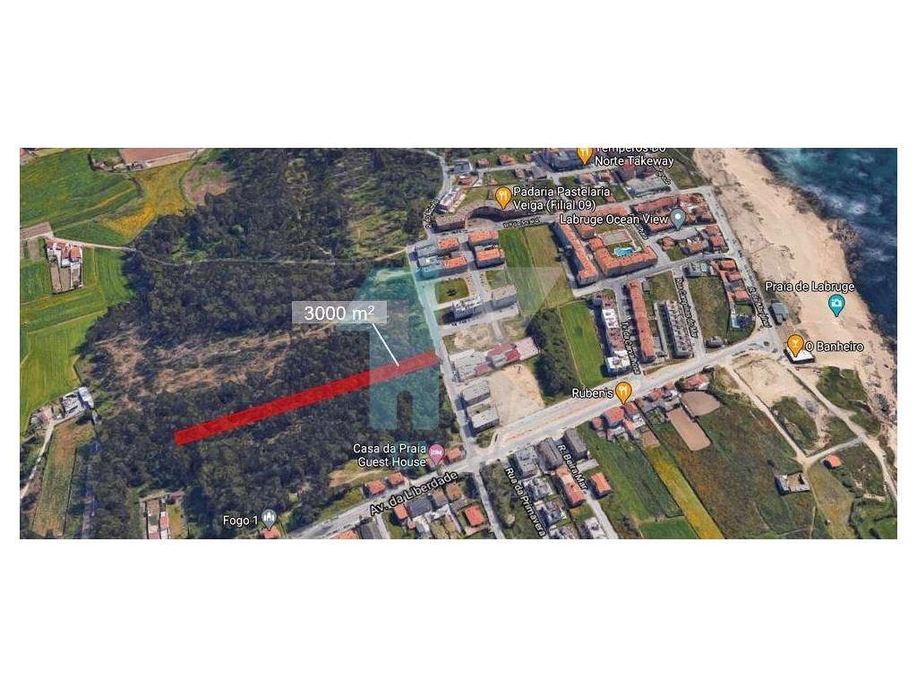 Terreno em Labruge para Construção 400 m da Praia - Grande imagem: 2/4