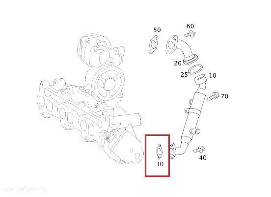 MERCEDES OM639 OM640 Uszczelka przewodu EGR - 2