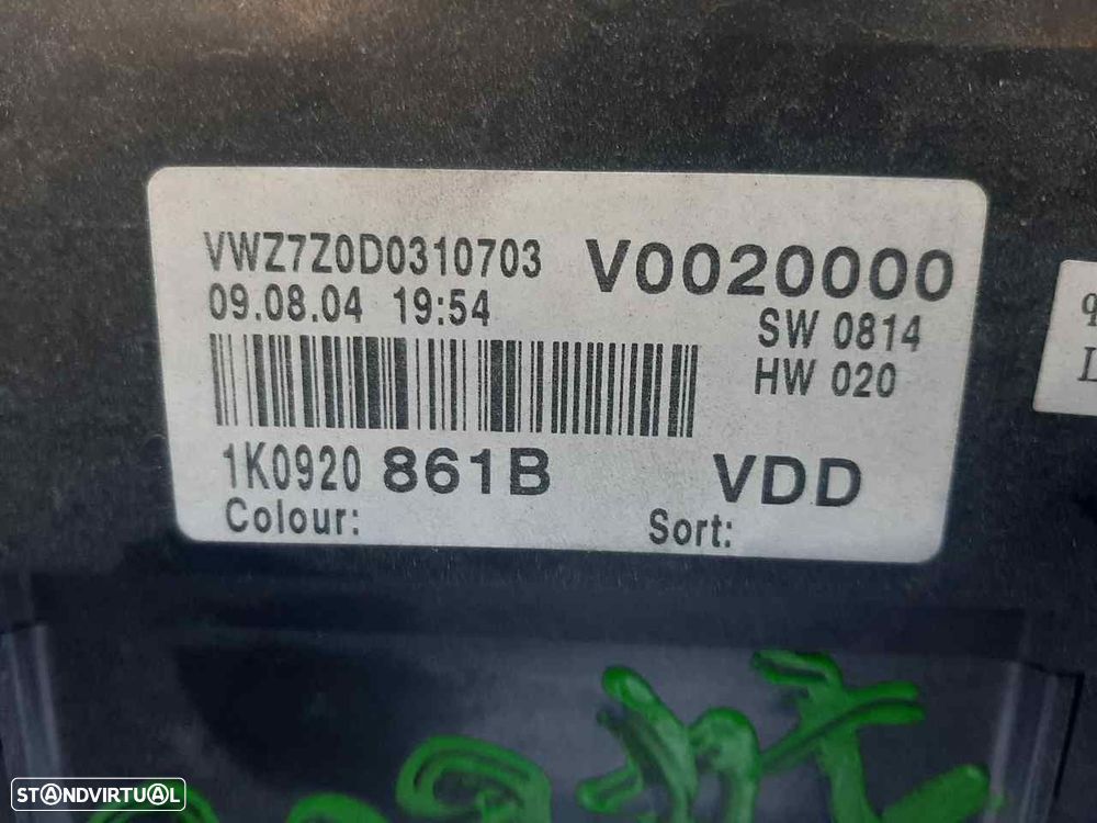 QUADRANTE VOLKSWAGEN GOLF V 2004 -1K0920861B - 5