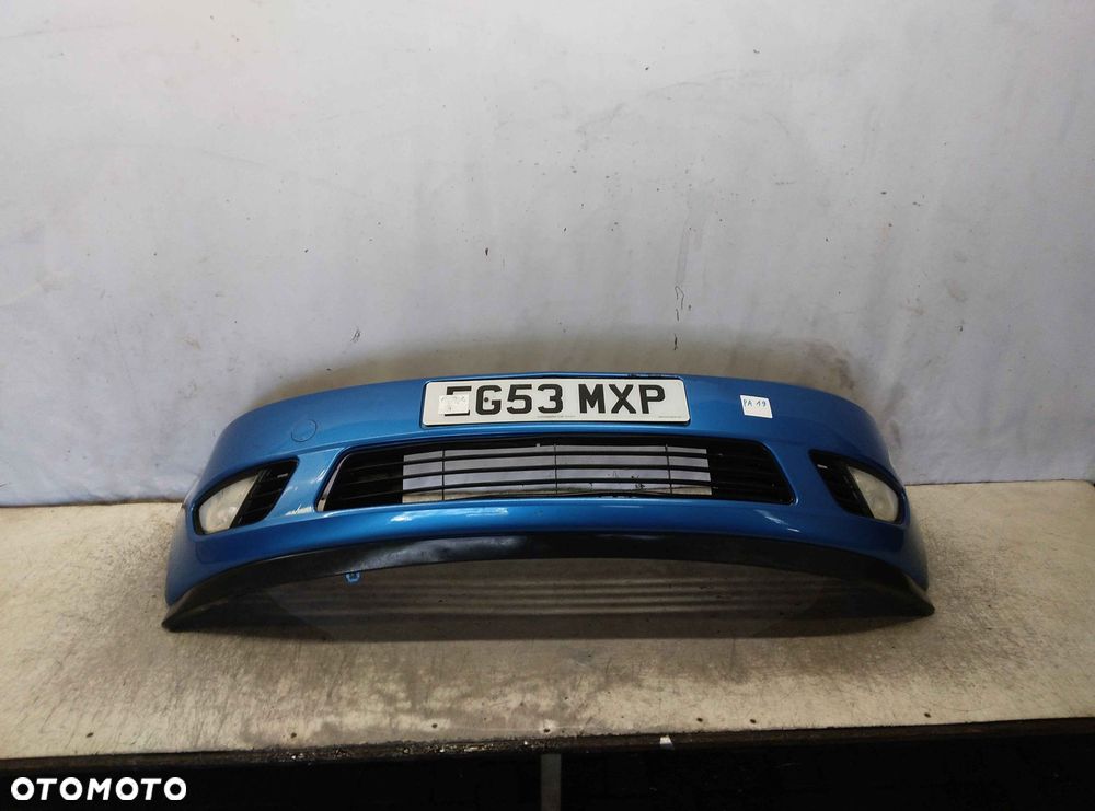 ^ ZDERZAK PRZÓD PRZEDNI FORD FIESTA MK.6 6 VI BŁĘKITNY NIEBIESKI HALOGENY - 1