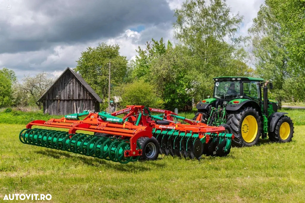 Agro-Masz BTC 50H terradisc greu tractat, cu tavalug inelar si nivelator - 14