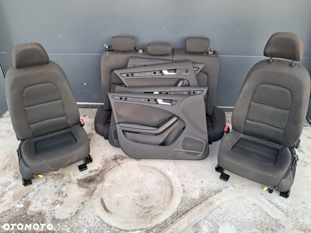 Fotele Siedzenia Boczki Komplet Welur Audi A4 B8 Europa Sedan - 1
