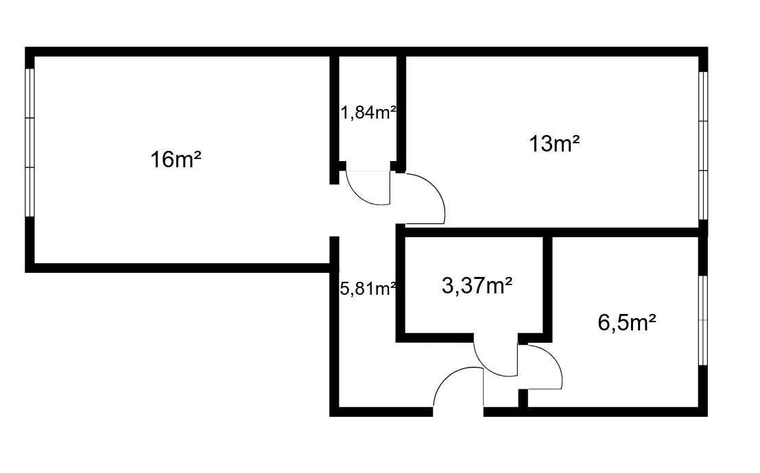 Mieszkanie 2-pokojowe 46,9 m² + piwnica