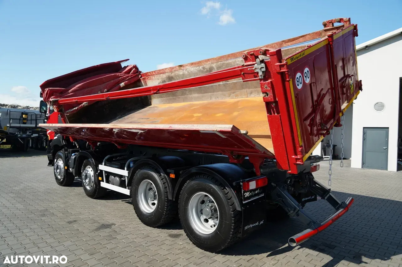 Renault C 430 / 8x4 / BASCULATOR DUBLU - 6M / HAYON HIDRODOXY / TRAPĂ / ANVELOPE 100% / IMPORTAT - 3