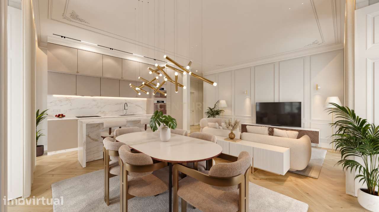 Amplo T3 com interiores luminosos e layout ideal para vida familiar. E - Grande imagem: 3/11