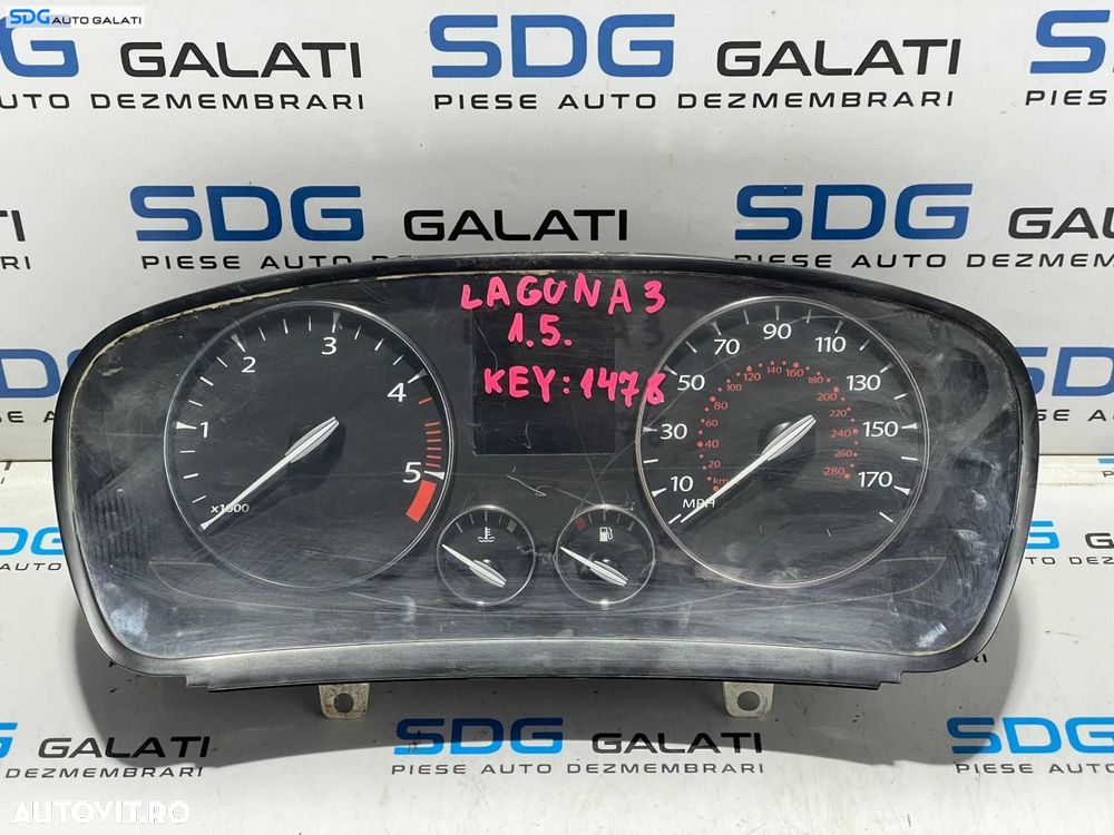 Ceas Ceasuri Cluster Instrumente Bord Renault Laguna 3 2.0 DCI 2007 - 2015 [L3150] - 1