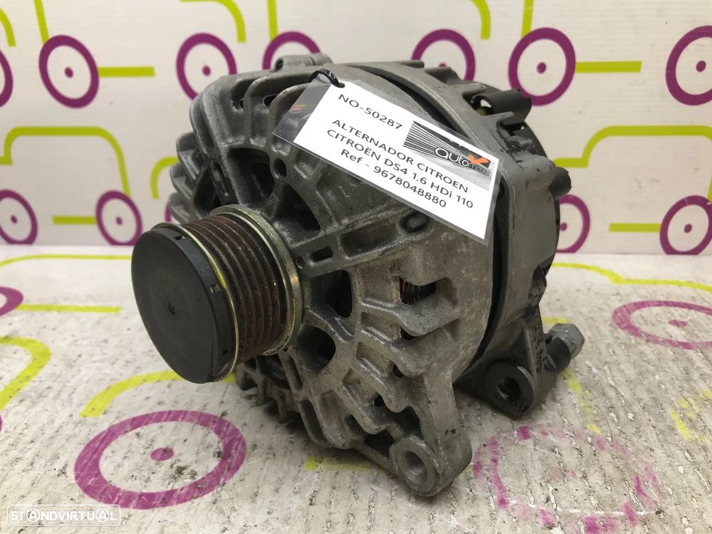 Alternador CITROËN DS4 (NX_) 1.6 HDi 110 cv Ref. 9678048880 - NO. 50287 - 1