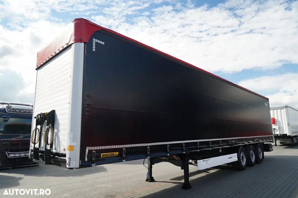 Wielton CORTINĂ STANDARD / REMORCA DIN OȚEL - 9 M / AXĂ CULISANTĂ / SAF / ACOPERIȘ CULISANT / - 4