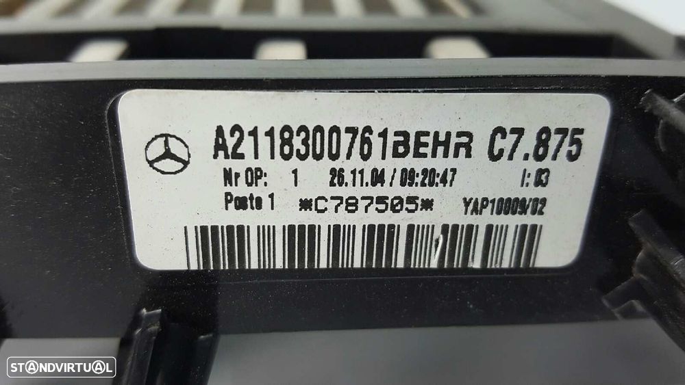 RESISTÊNCIA SOFAGEM MERCEDES CLASE E (W211) BERLINA E 220 CDI (211.006) - 3