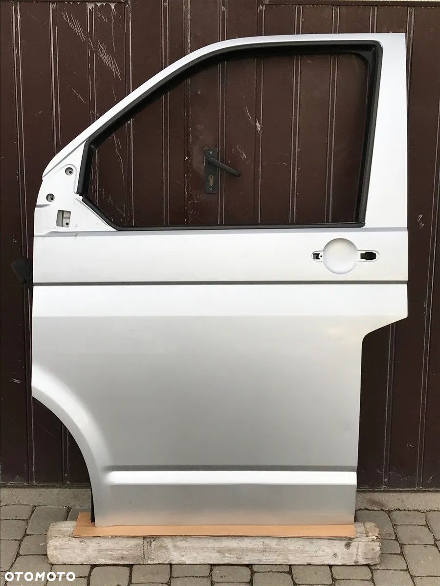 CZĘŚCI DRZWI LEWE PRZEDNIE PRZÓD LA7W SREBRNE VW T5 LIFT T6 CARAVELLE DOKA MULTIVAN TRANSPORTER - 1