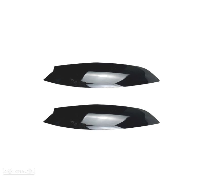 PESTANAS DE FARÓIS VOLKSWAGEN VW GOLF 5 03-08 PRETO BRILHANTE - 2