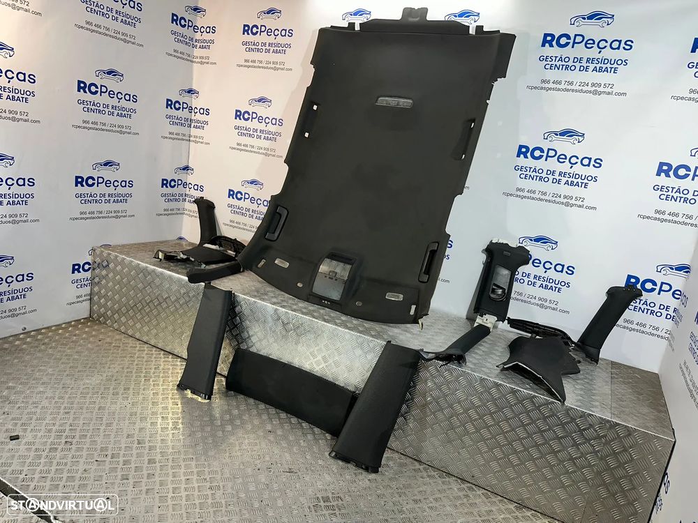 .Conjunto Interior Tecto Cúpula Preto Original Audi A3 8P Sline 5 Portas 2003 - 2013 - 3