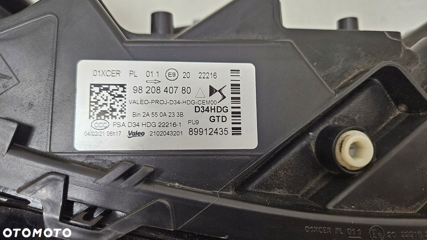 LAMPA LEWA PRZÓD CITROEN DS3 CROSSBACK 9820840780 - 15