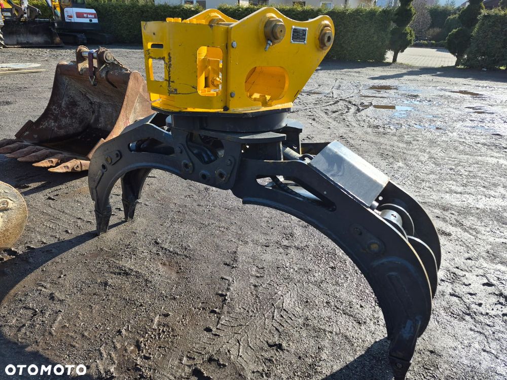 Chwytak hydrauliczny obrotowy 360 stopni na dwóch siłownikach na sworznie fi45mm fi70mm sortujący wyburzeniowy kleszcze pięciopalczaste KBKC RSB-50. NOWE!!! - 16