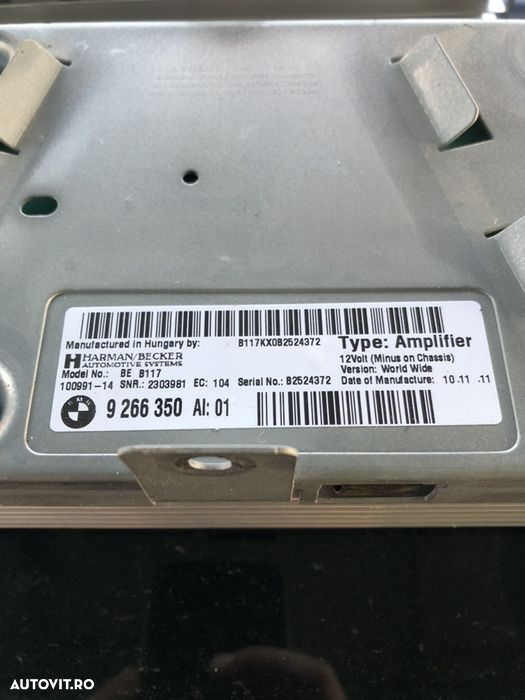 Amplificator audio HiFi bmw f10 f11 f01 e70 e71. X5 x6 seria 5 6 7 top - 2