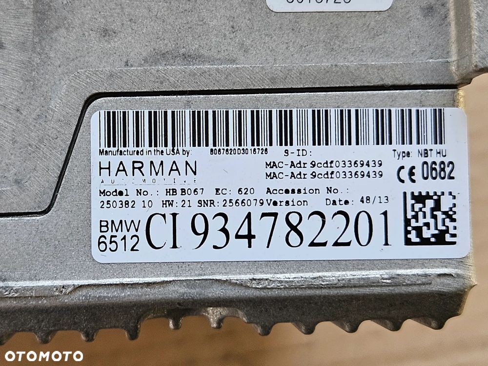 BMW X5 F15 czytnik DVD Navi Nawigacji radio 934782201 - 3