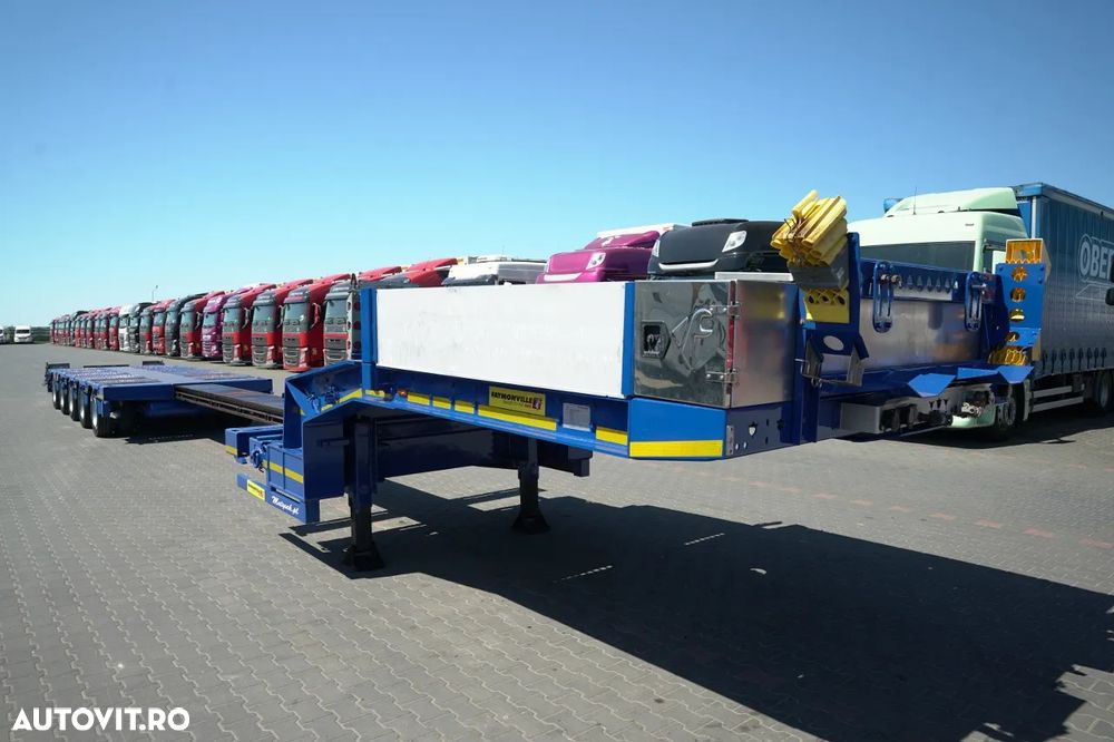 Faymonville REMORCĂ JOSĂ FAYMONVILLE / STZ-5AX / EXTENSIBILĂ / 5 AXE / MTA: 68 TONE / AXE DE DIRECȚIE / SUPORT / 19,1 M / SAF - 8