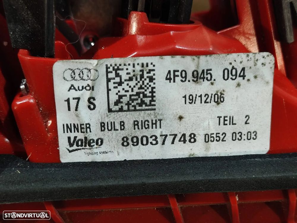 Farolim Farolins Mala Audi A6 C6 4F Avant Carrinha Fase 1 Pré Facelift Originais - 7