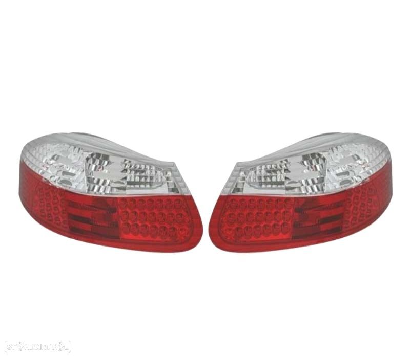 FAROLINS TRASEIROS PORSCHE BOXSTER 986 96-04 LED BRANCO VERMELHO - 1