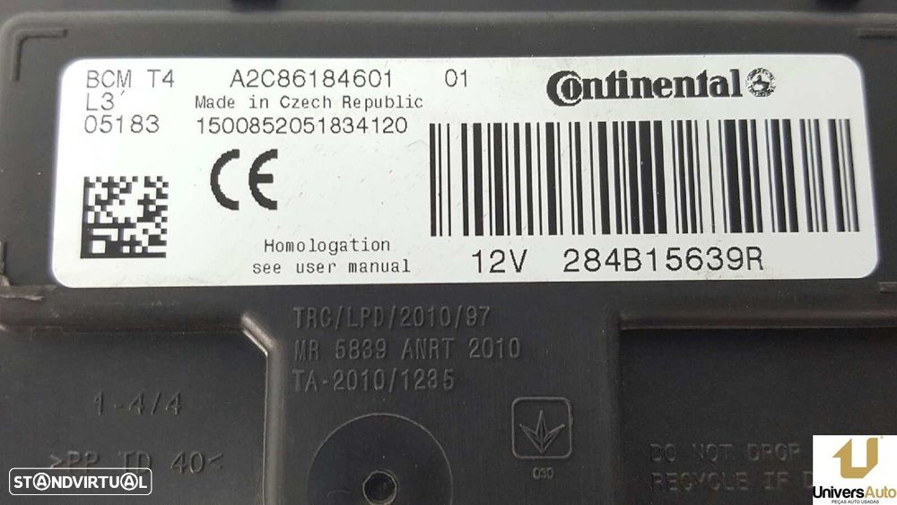 MÓDULO ELETRÓNICO RENAULT CLIO IV BUSINESS - 4