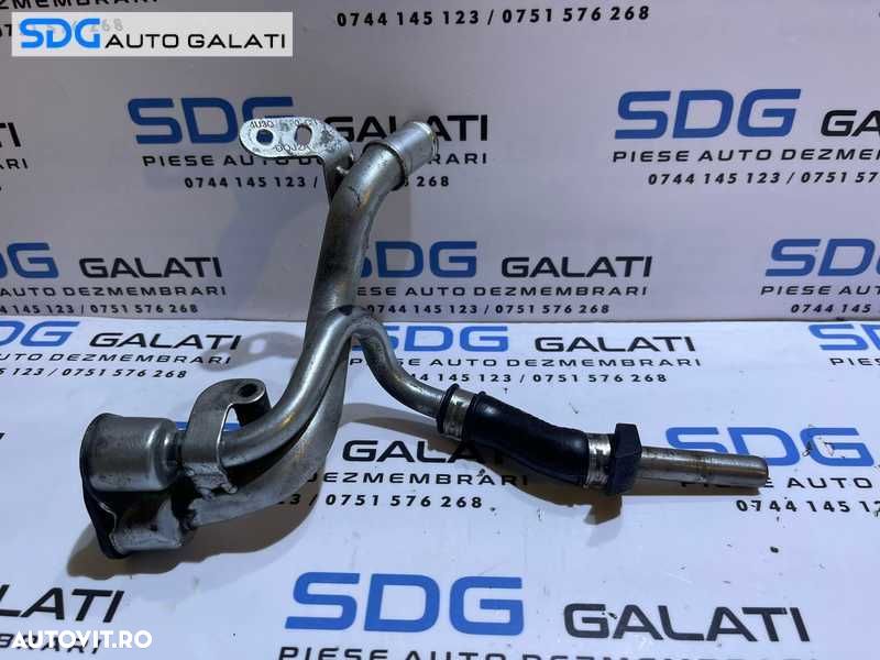 Teava Conducta Furtun Retur Ulei Turbo Turbina Turbosuflanta Jaguar XJ 2.7 D 2005 - 2009 Cod 4U3Q-6720-CB 4U3Q-6A804-BA - 1
