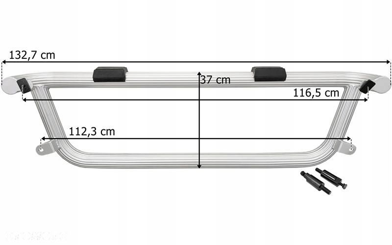 volvo fh orurowanie przednie nad zderzak tuning rura na atrape grill - 3