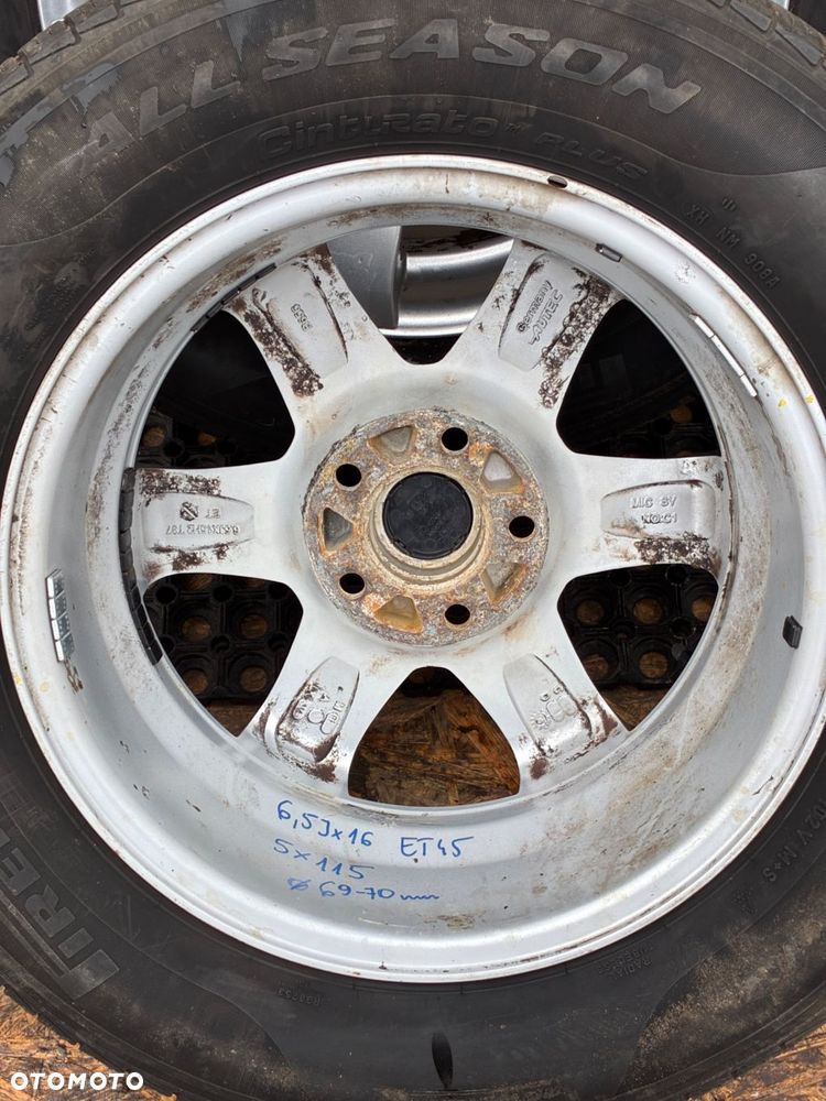 Opel 6,5jx16  5x115  ET45 FI 69-70 FELGI ALUMINIOWE KOMPLET X4SZT - 9
