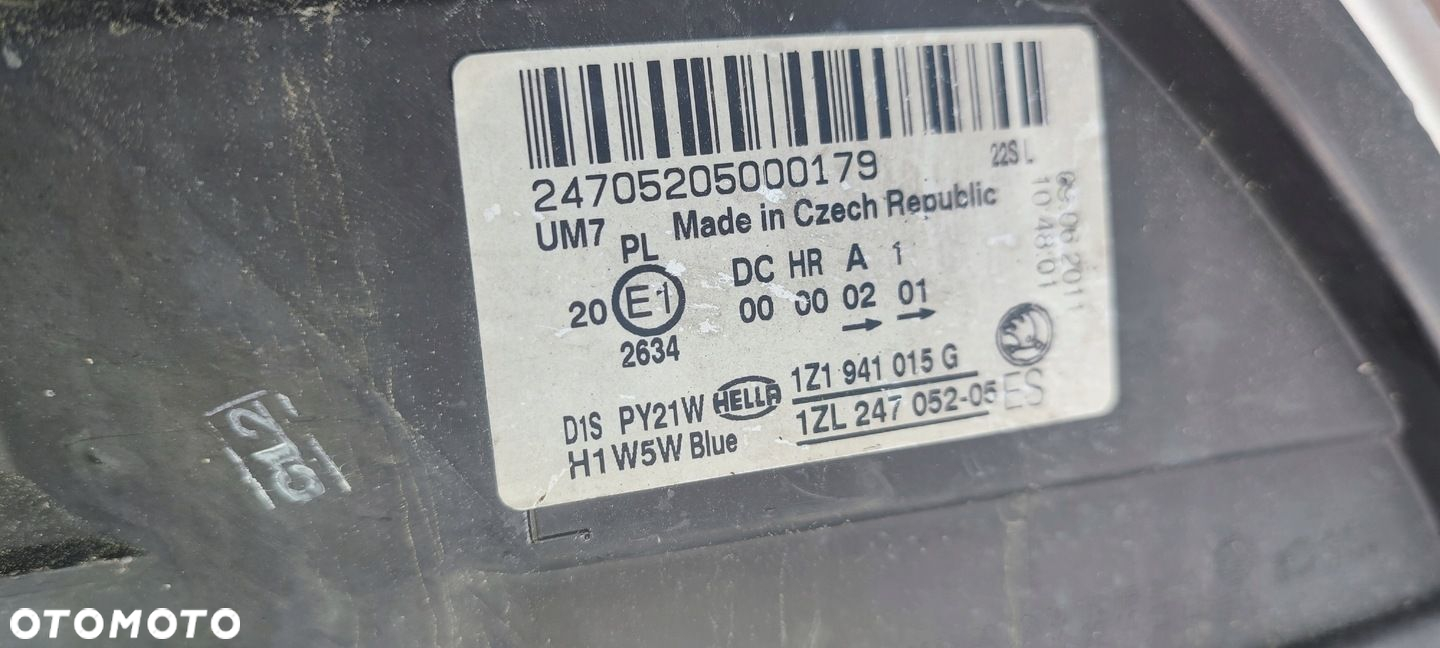 OCTAVIA II LIFT 08-12r. KOMPLETNY PRZÓD LF9R 1Z1Z maska zderzak xenon itd. - 10