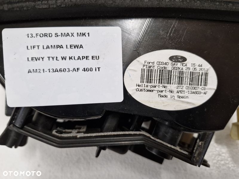 ford s-max mk1 lift lampa lewy tył lewa tylna w klapę eu am21-13a603-af - 8