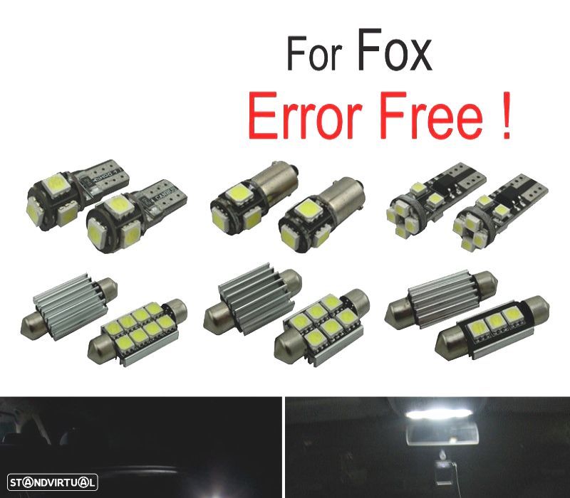 KIT COMPLETO DE 8 LAMPADAS LED INTERIOR PARA VOLKSWAGEN VW FOX 04-14 - 1