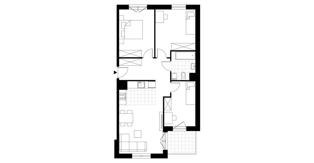 4-pokojowe mieszkanie 70m2 + balkon Bez Prowizji - Pełny obrazek: 4/13