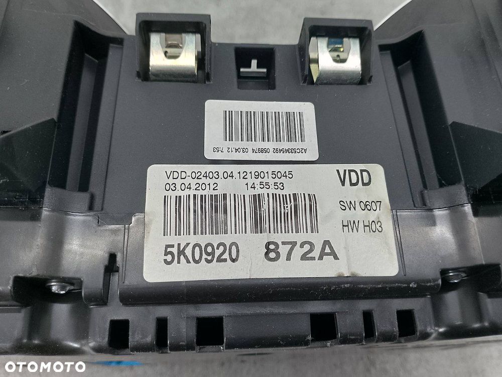 LICZNIK VW GOLF VI 5K0920872A 1.6 TDI - 5