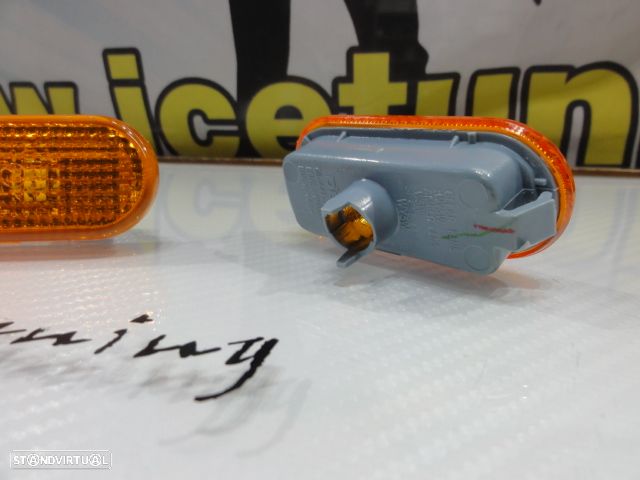 Piscas laterais VW Bora, Golf 3, Golf 4, caddy, fox, Eos, Lupo, Passat 35i, 3B, 3BG, Polo 6N, 6N2, 9N, vento, T5, Sharan, jetta 3, Multivan Transporter, Vento +96, Seat Ibiza 6K, 6L, 6J, Toledo, Arosa, Leon 1M, Leon 1p, Alhambra, Cordoba, Variant, Vario, Exeo, Inca, Altea, Altea XL fundo laranja JDM LOOK - 6