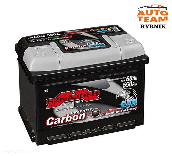Akumulator SZNAJDER Carbon 60Ah 550A START STOP!!!