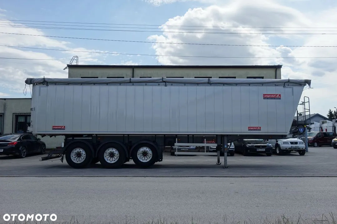 Langendorf WYWROTKA 48 m3 / WIBRATOR /  OSIE SAF / OŚ PODNOSZONA / ALUMINIOWE FELGI / SZYBER ZBOŻOWY / PLANDEKA / KLAPODRZWI - 4