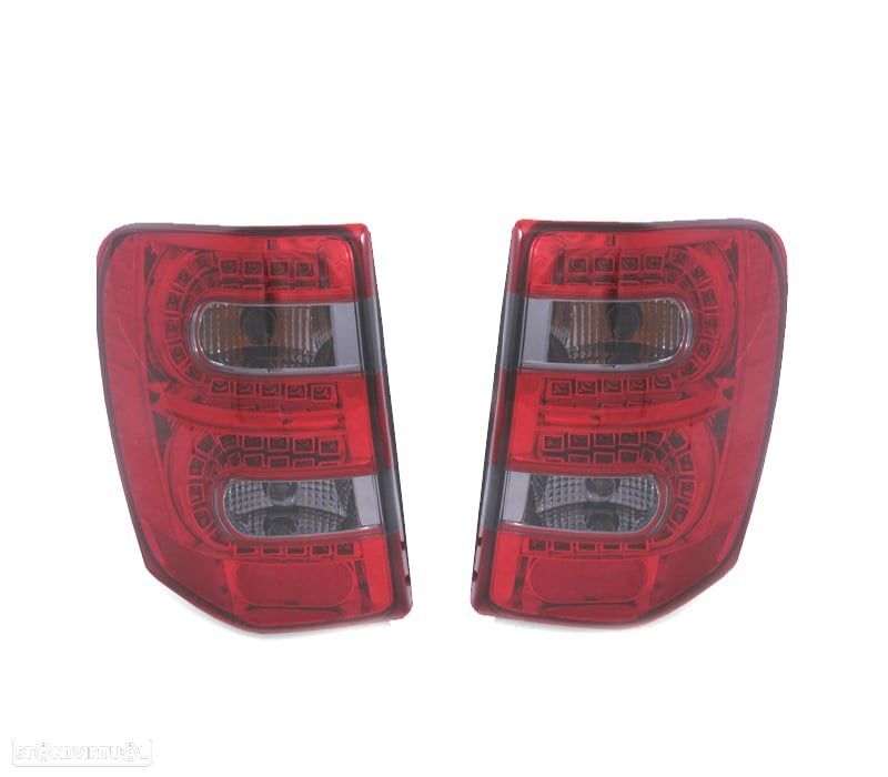 FAROLINS TRASEIROS LED JEEP GRAND CHEROKEE 99-05 RED SMOKED VERMELHO FUMADO ESCURECIDO - 2