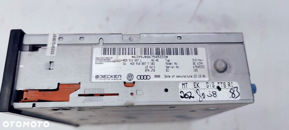 CZYTNIK DVD AUDI A3 A4 A5 Q5 A6 A8 4E0919887L 887T - 4