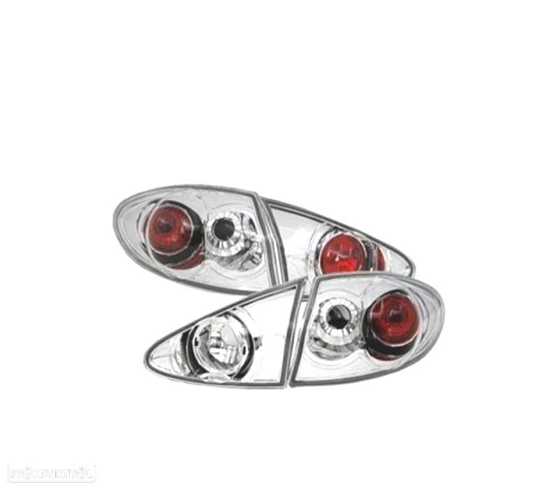 FAROLINS TRASEIROS ALFA ROMEO 147 FUNDO CROMADO - 1