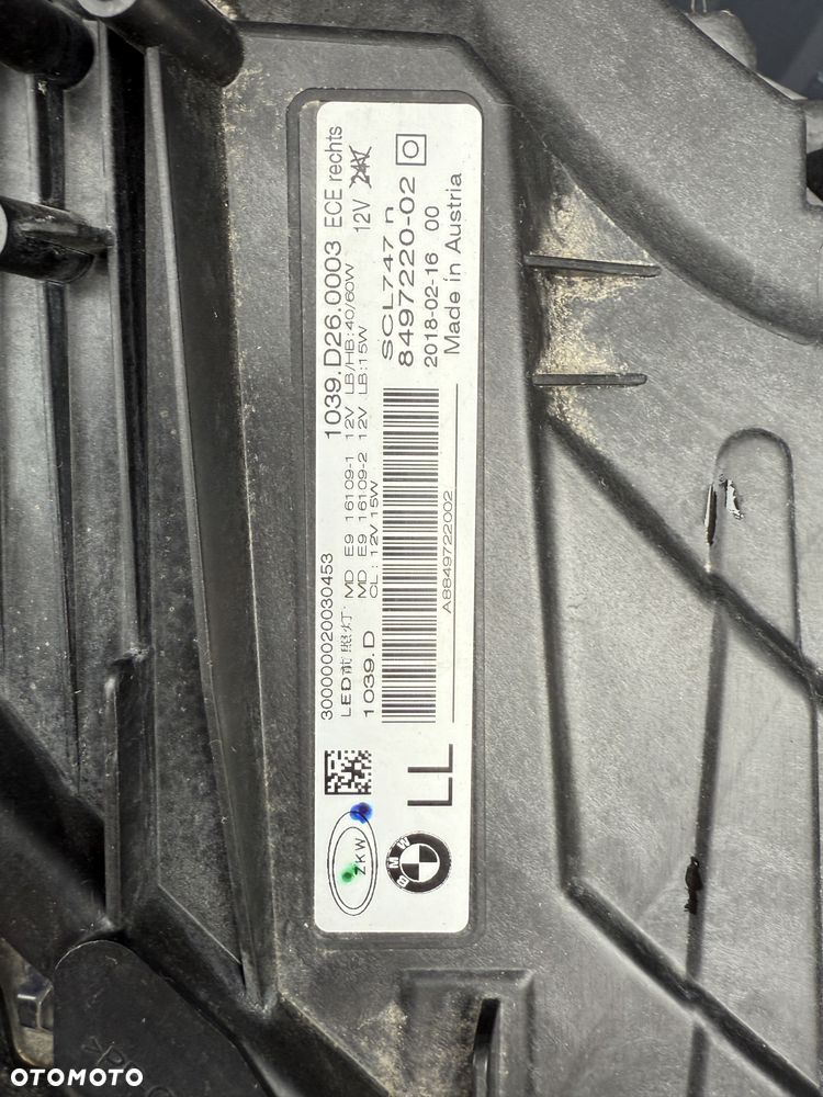 LAMPA PRAWA BMW G32 SERIA 6 FULL LED SKRĘTNY ORYGINAŁ CAŁA - 4