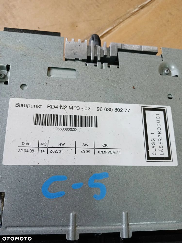Radio radioodtwarzacz oryginał Citroen C5 III 9663080277 - 3